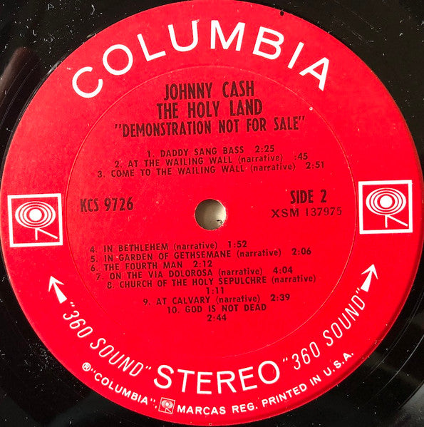 Johnny Cash : The Holy Land (LP, Promo, Ter)