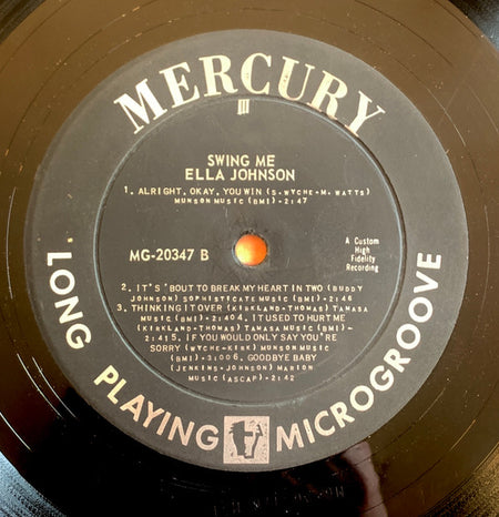 Ella Johnson With Buddy Johnson And His Orchestra : Swing Me (LP, Mono)