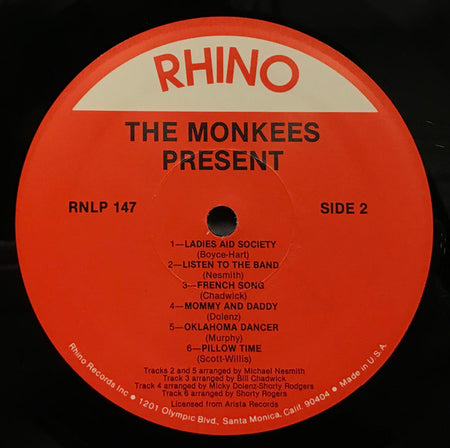 The Monkees : The Monkees Present (LP, Album, RE)