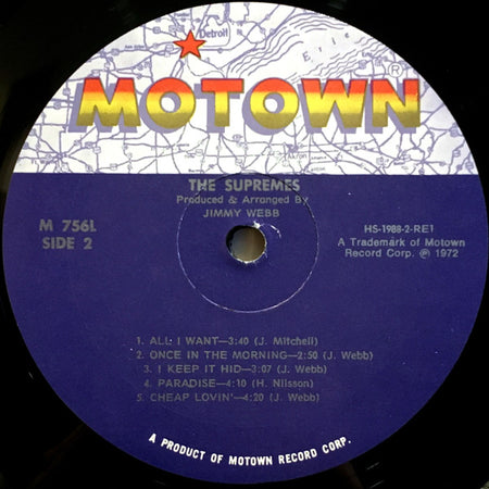 The Supremes : The Supremes Produced And Arranged By Jimmy Webb (LP, Album)