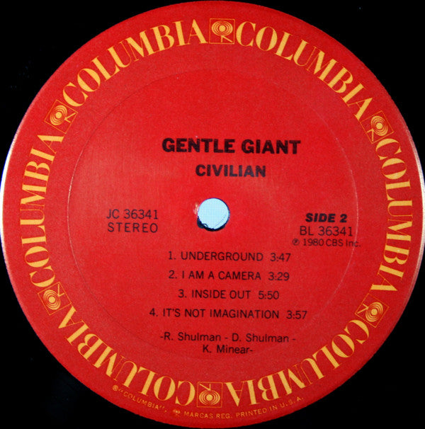 Gentle Giant : Civilian (LP, Album, Ter)