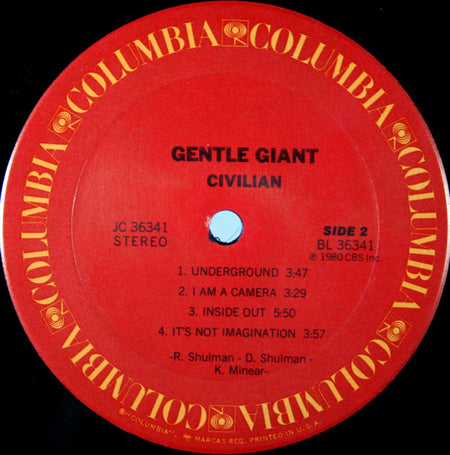 Gentle Giant : Civilian (LP, Album, Ter)