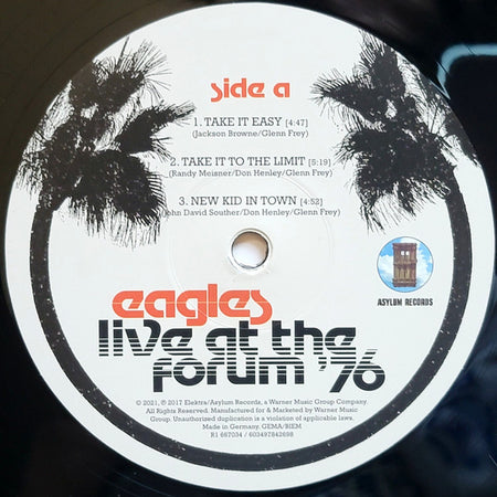 Eagles : Live At The Forum '76 (LP + LP, S/Sided, Etch + Album, 180)