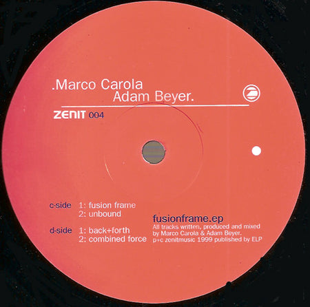 Marco Carola & Adam Beyer : Fusionframe EP (2x12", EP)