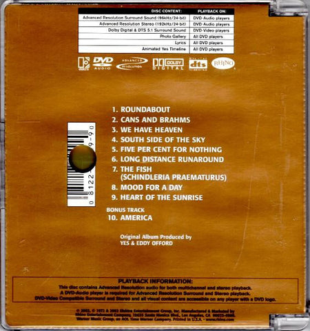 Yes : Fragile (DVD-A, Album, RE, Multichannel, Sup)