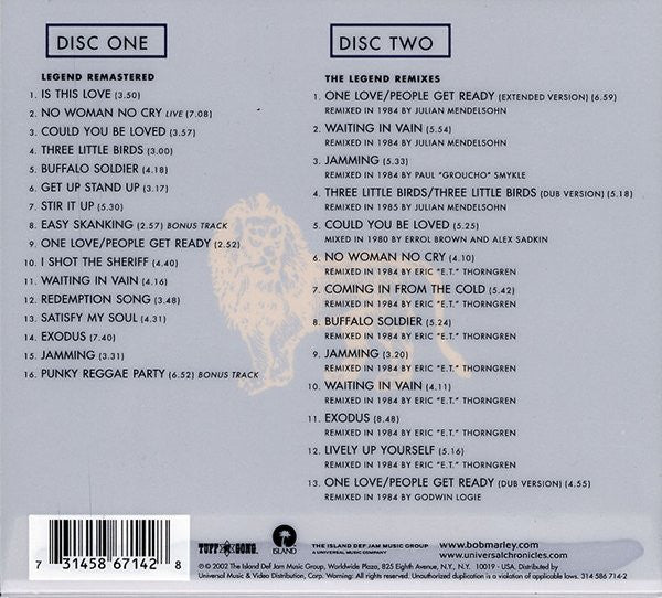 Bob Marley And The Wailers* : Legend (The Best Of Bob Marley And The Wailers) (CD, Comp, RE + CD, Comp + Dlx, RM, Dig)