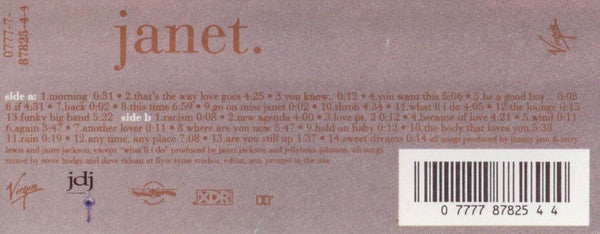 Janet Jackson : Janet. (Cass, Album)