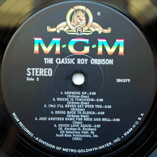 Roy Orbison : The Classic Roy Orbison (LP, Album, MGM)