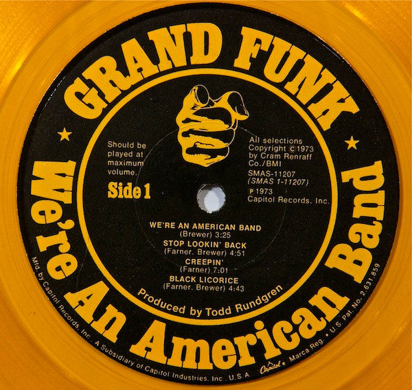 Grand Funk* : We're An American Band (LP, Album, Yel)