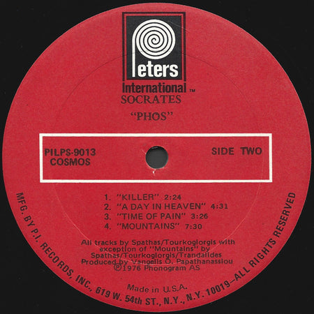 Socrates Drank The Conium With Evangelos Papathanassiou : Phos (LP, Album)