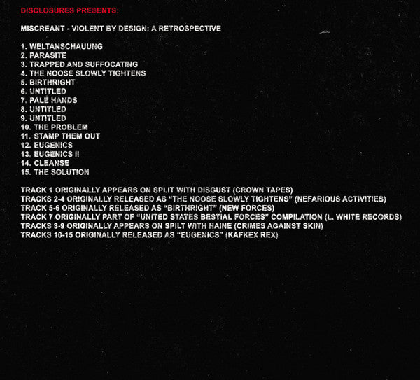 Miscreant (3) : Violent By Design: A Retrospective (CD, Album, Comp, Ltd)