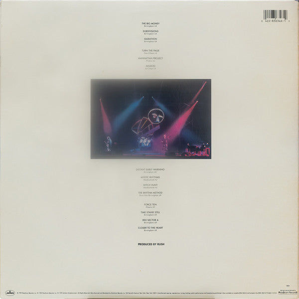 Rush : A Show Of Hands (2xLP, Album, Gat)