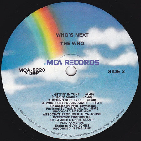 The Who : Who's Next (LP, Album, RE, Glo)
