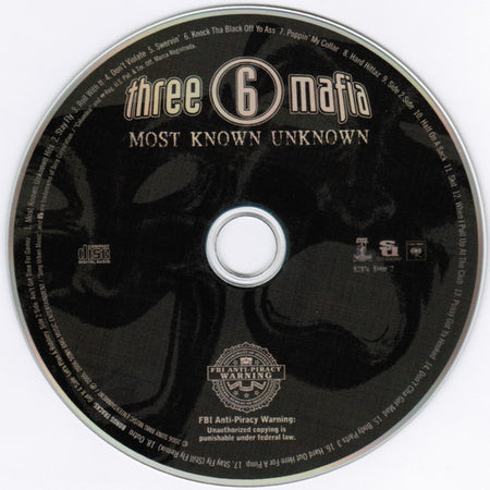 Three 6 Mafia : Most Known Unknown (CD, Album, RE)