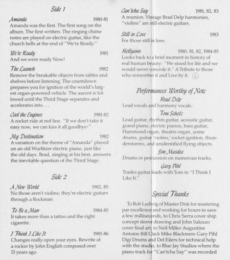 Boston : Third Stage (Cass, Album, Dol)