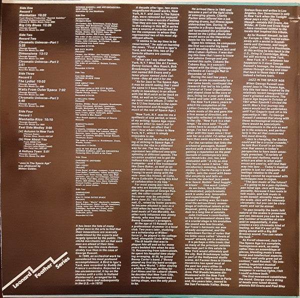 George Russell And His Orchestra* : New York, N.Y. And Jazz In The Space Age (2xLP, Comp, RE)