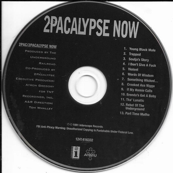 2Pac : 2Pacalypse Now  (CD, Album, RE, Gua)