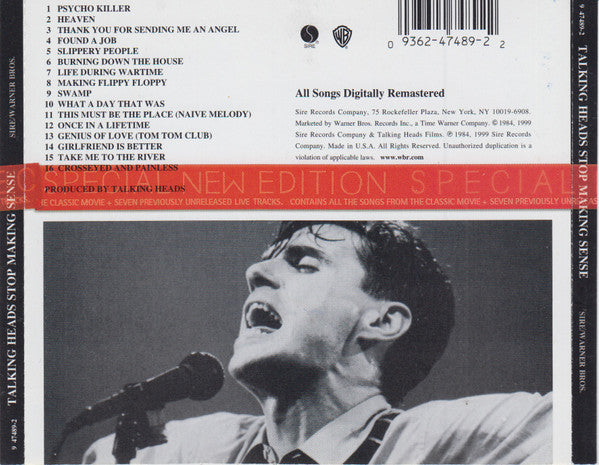 Talking Heads : Stop Making Sense (HDCD, Album, RE, RM, S/Edition, Cin)