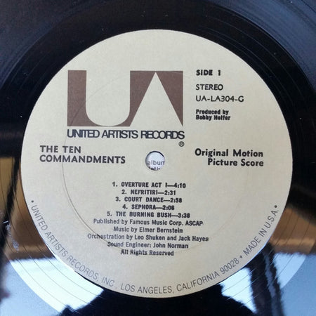 Elmer Bernstein : Elmer Bernstein Conducts His Motion Picture Score From The Ten Commandments (LP, Album, RE)
