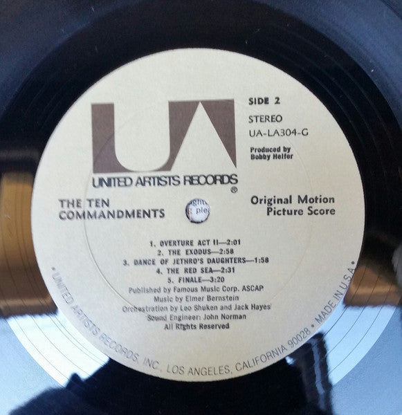 Elmer Bernstein : Elmer Bernstein Conducts His Motion Picture Score From The Ten Commandments (LP, Album, RE)