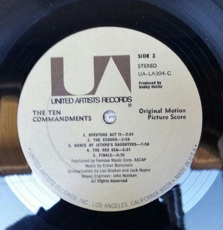 Elmer Bernstein : Elmer Bernstein Conducts His Motion Picture Score From The Ten Commandments (LP, Album, RE)