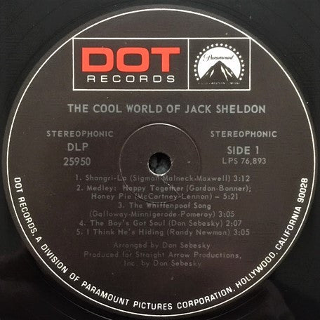 Jack Sheldon : The Cool World Of Jack Sheldon (LP, Album)