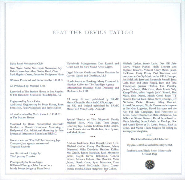 Black Rebel Motorcycle Club : Beat The Devil's Tattoo (CD, Album, Bla)