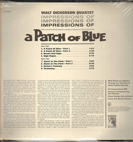 Walt Dickerson Quartet : Impressions Of A Patch Of Blue (LP, Album)