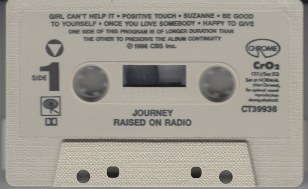 Journey : Raised On Radio (Cass, Album, Chr)