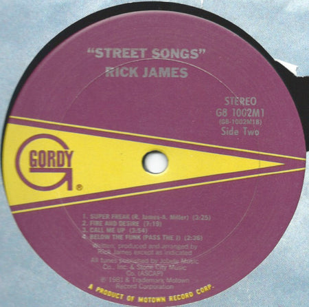 Rick James : Street Songs (LP, Album, Club)