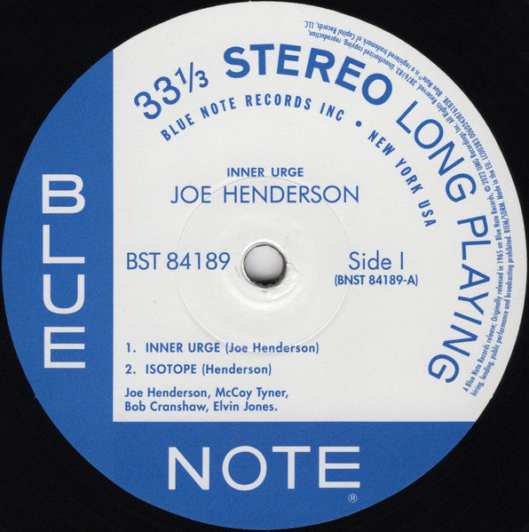 Joe Henderson : Inner Urge (LP, Album, RE, 180)