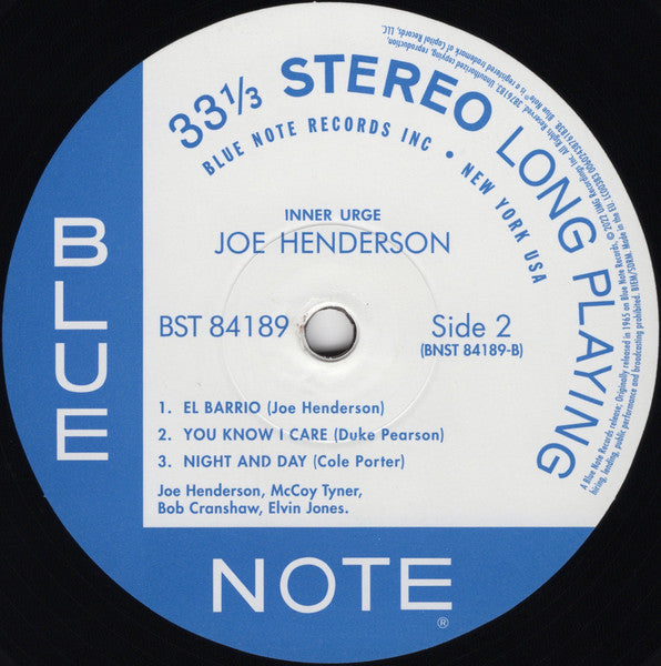 Joe Henderson : Inner Urge (LP, Album, RE, 180)