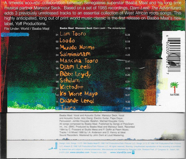 Baaba Maal & Mansour Seck : Djam Leelii : The Adventurers (CD, Album, RE)