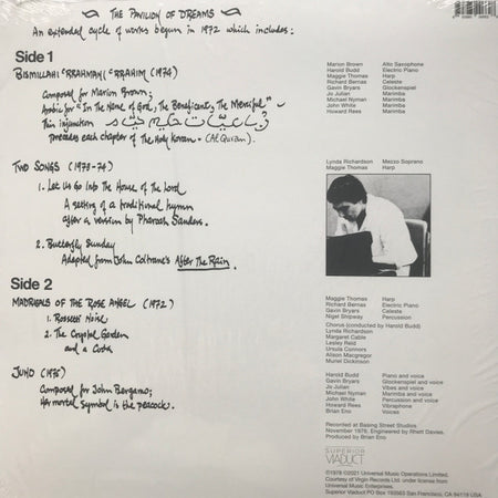 Harold Budd : The Pavilion Of Dreams (LP, Album, RE)
