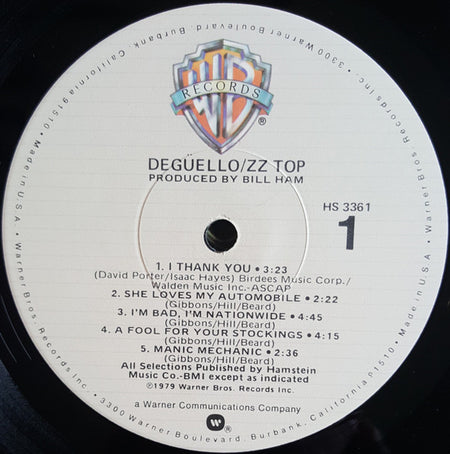 ZZ Top : Degüello (LP, Album, Jac)