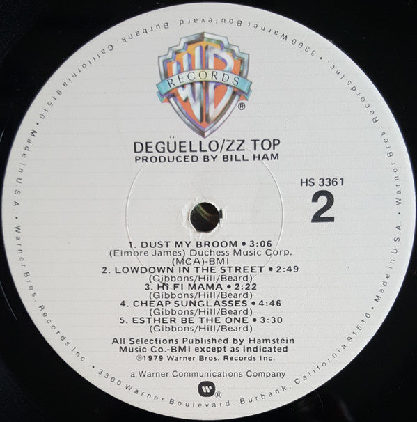 ZZ Top : Degüello (LP, Album, Jac)