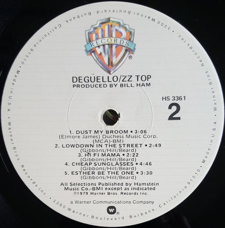 ZZ Top : Degüello (LP, Album, Jac)
