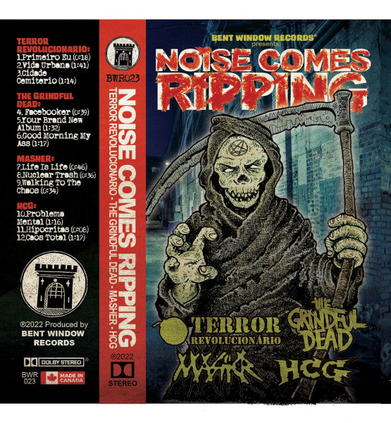 Terror Revolucionário / The Grindful Dead / Masher (2) / Hardcore De Garage : Noise Comes Ripping (Cass, Comp, Ltd, 4-W)