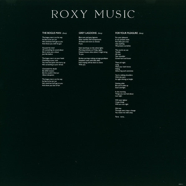 Roxy Music : For Your Pleasure (LP, Album, RE, RM, Hal)