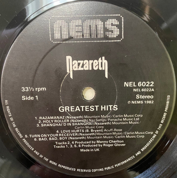 Nazareth (2) : Greatest Hits (LP, Comp)