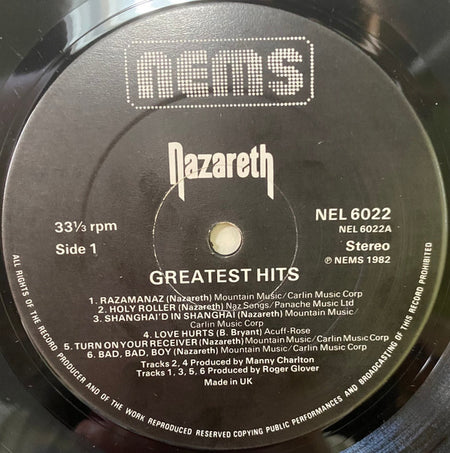 Nazareth (2) : Greatest Hits (LP, Comp)