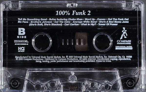 Various : 100% Funk Volume 2 (Cass, Comp)