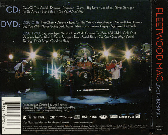 Fleetwood Mac : Live In Boston (2xDVD-V, NTSC + CD, Album + Dig)