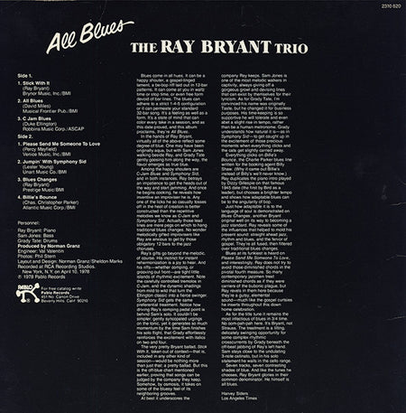 Ray Bryant Trio : All Blues (LP, Album, Mono)