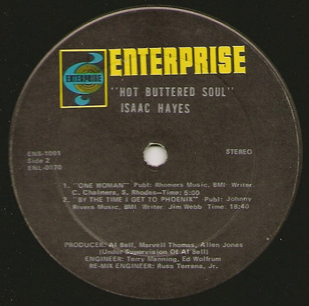 Isaac Hayes : Hot Buttered Soul (LP, Album, Ter)