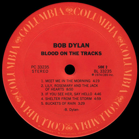 Bob Dylan : Blood On The Tracks (LP, Album, Ter)