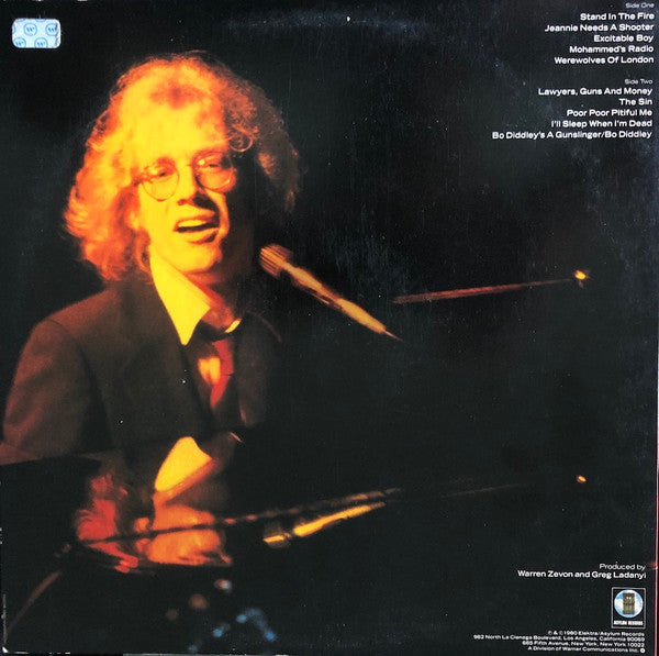 Warren Zevon : Stand In The Fire (LP, Album, Spe)