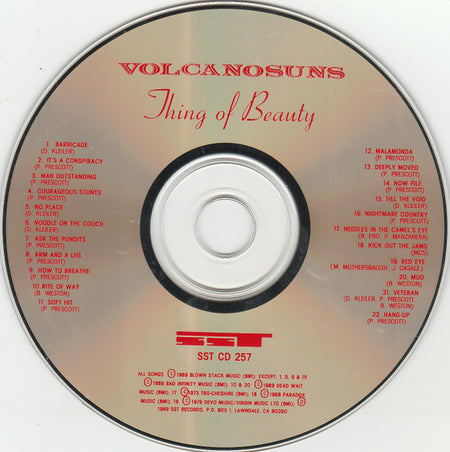 Volcano Suns : Thing Of Beauty (CD, Album)