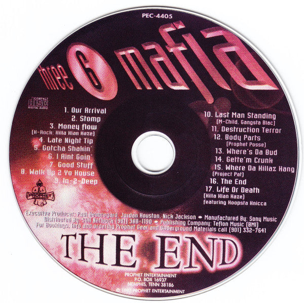 Three 6 Mafia : The End (CD, Album, RE)