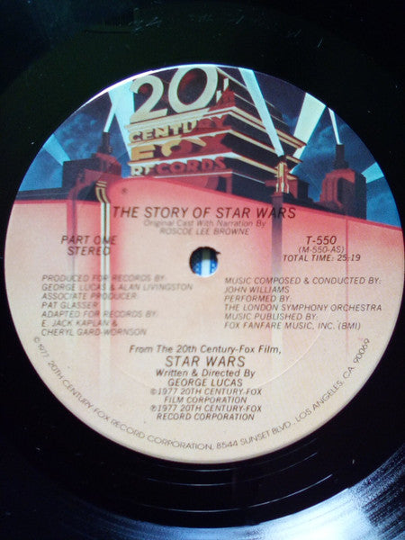 The Original Star Wars Cast And London Symphony Orchestra With Narration By Roscoe Lee Brown : The Story Of Star Wars (LP, Album, Ter)